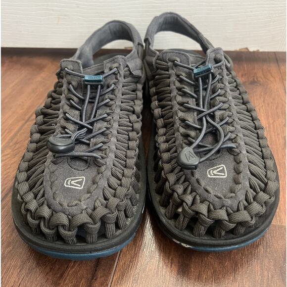 KEEN Men’s Uneek Gray 2 Cord Bungee Cinch Hiking Outdoor Sandals Shoes Sz 11 - Picture 3 of 10